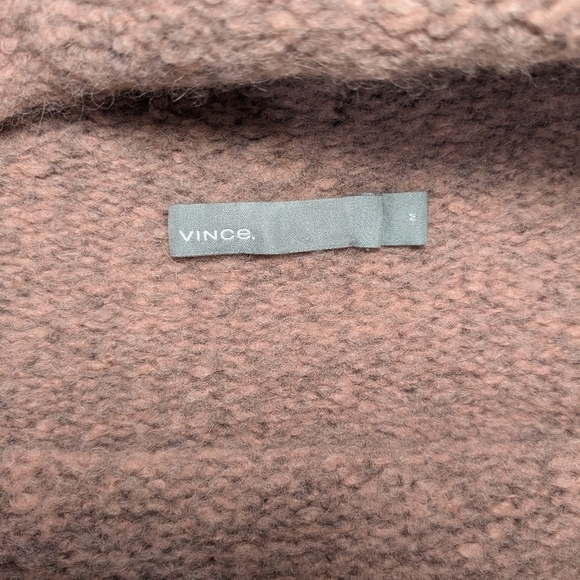 Vince Pink Melange Romantic Off-The-Shoulder Alpaca Wool Blend Sweater Winter - Picture 9 of 11